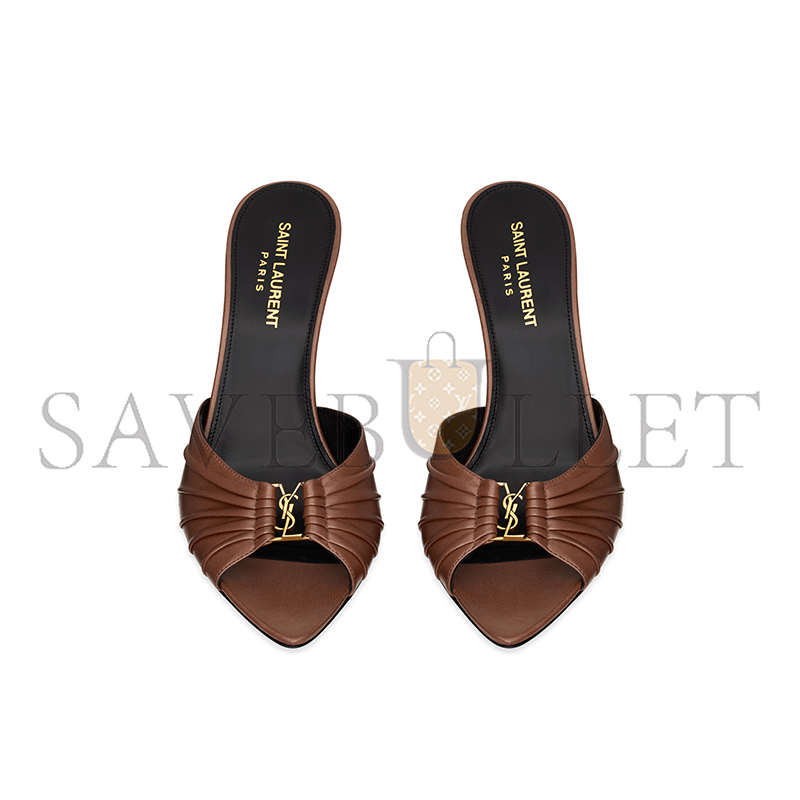 YSL BABYLONE MULES IN SMOOTH LEATHER 819075AADF02603